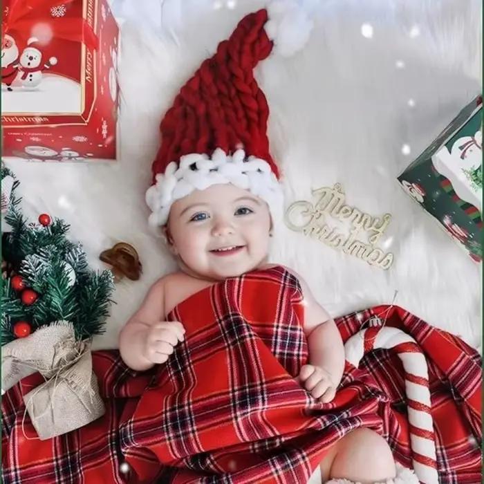 Chapeau de père noël pour nouveau-né