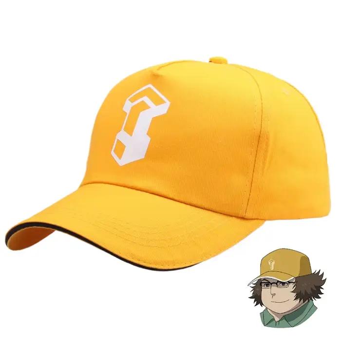 Casquettes de baseball jaunes imprimées Anime Steins Gate
