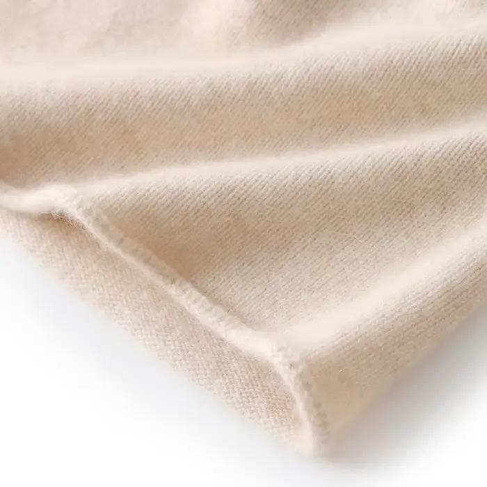 Chapeau en cachemire solide MVLYFLRT pour hommes et femmes, ensemble écharpe, chapeau et gants, tricoté, blanc, beige, champagne, gris clair, gris foncé, rose, rouge, noir