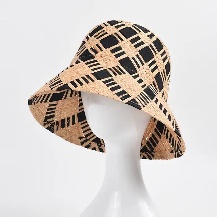 Chapeau de paille en raphia pour femmes