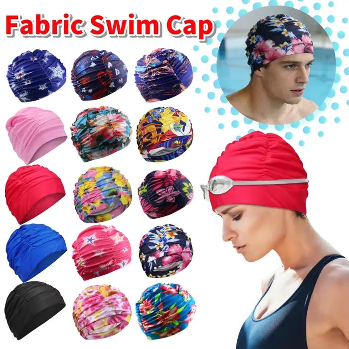 Bonnet de bain en tissu imprimé