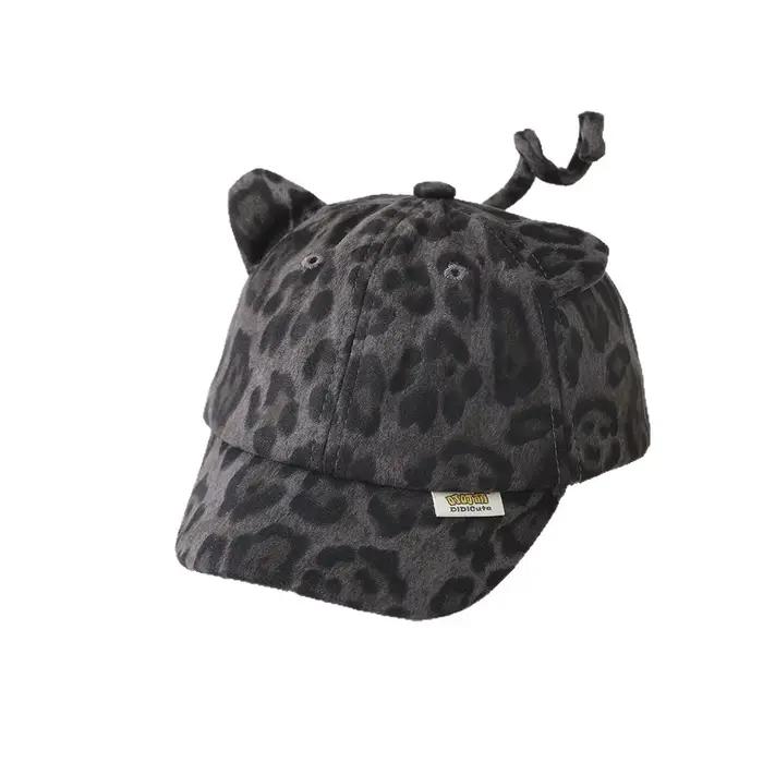 Nouvelle casquette d'automne à imprimé léopard pour enfants: élégant