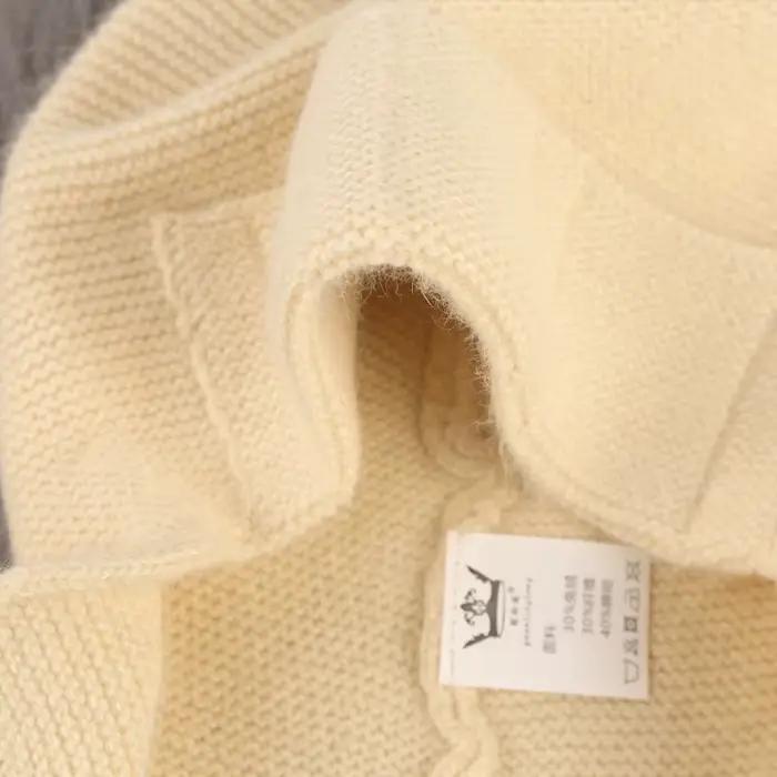 2025 femmes casquettes cachemire tricot chapeau hiver garder les oreilles au chaud offre spéciale mode pur Pashmina Skullies bonnets casquette volante en gros