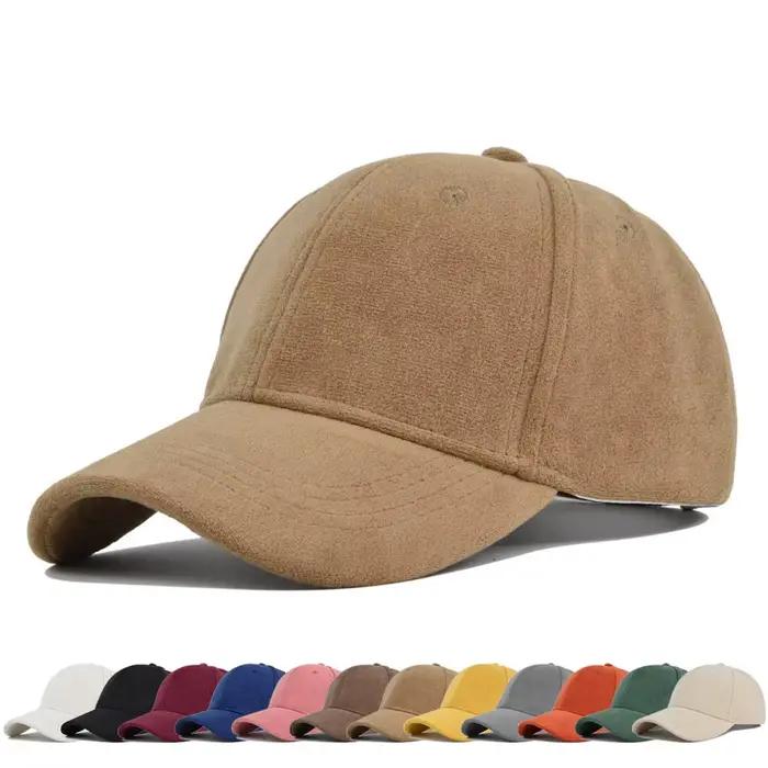 Casquettes de Baseball rétro en daim solide pour hommes femmes printemps automne rue Snapback Hip Hop chapeau réglable fausse fourrure crème solaire visière casquette