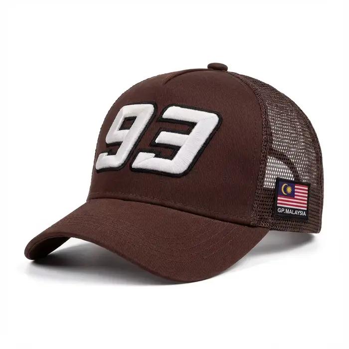 Casquettes de baseball brodées en maille respirante unisexe