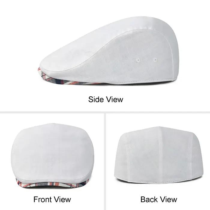 Casquette plate en lin 100 % pour homme JGNGOUL