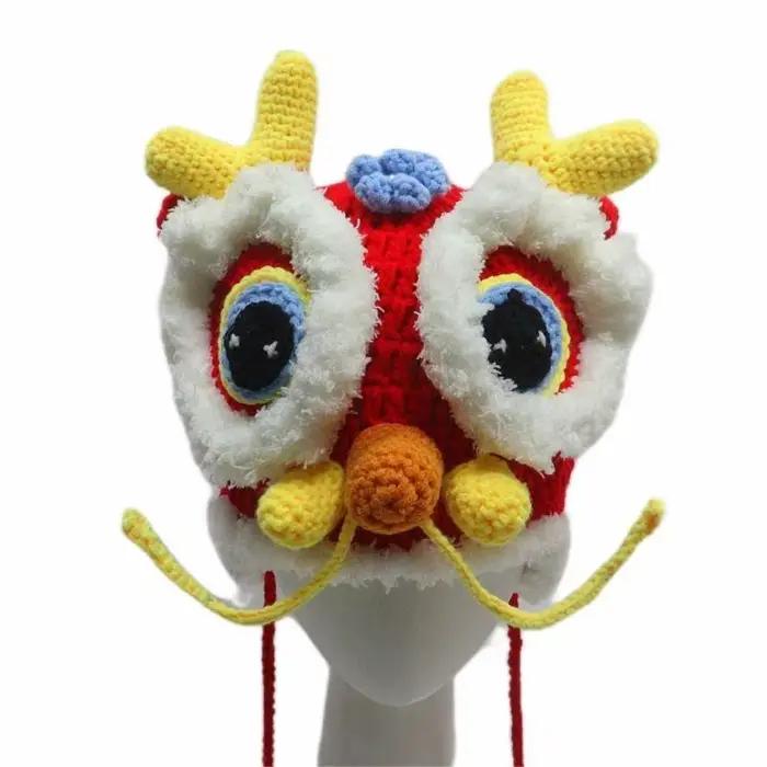 Chapeau tricoté 39BD, chapeau Loong créature chine ancienne