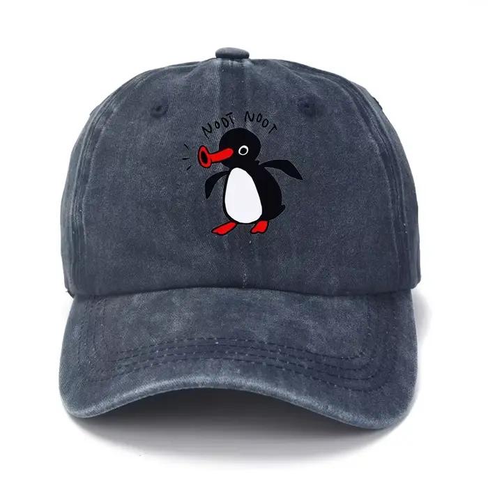 Nouveau Pingu Pinga pingouin TV impression casquettes de Baseball unisexe lavé Denim Noot papa casquette hommes femmes 100% coton visière Protection Snapback