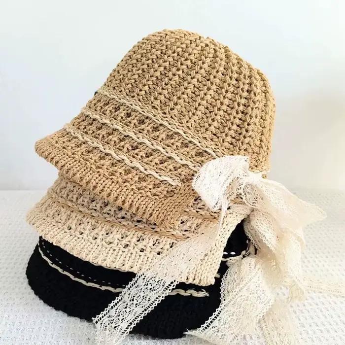 Chapeau de paille tressé pour femme