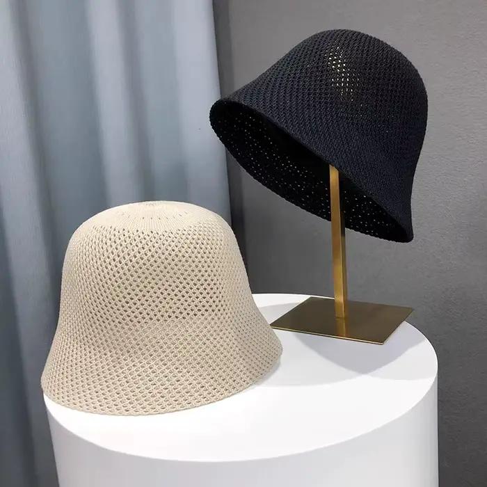 Chapeau seau d'été ajouré pour femmes