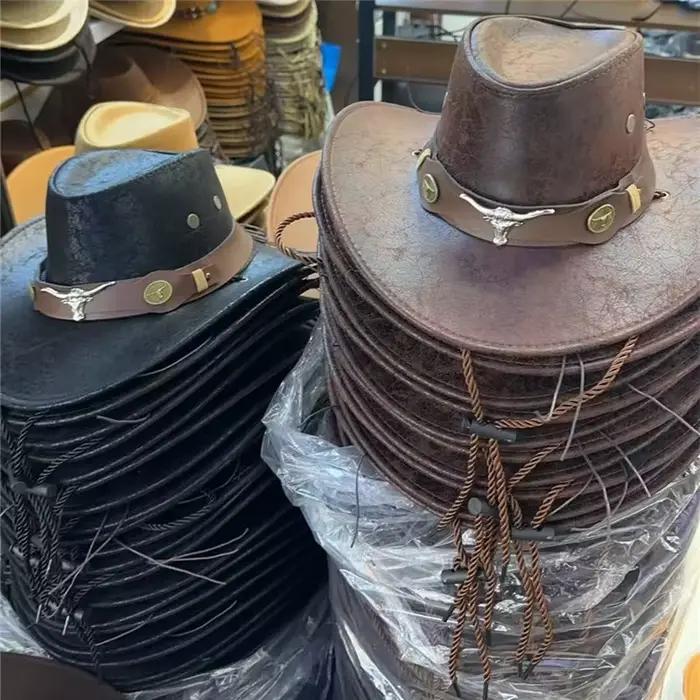 Chapeau de Cowboy occidental Fedoras ethnographiques pour hommes et femmes