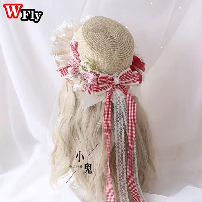 Harajuku-Chapeau de paille d'été pour femmes et filles