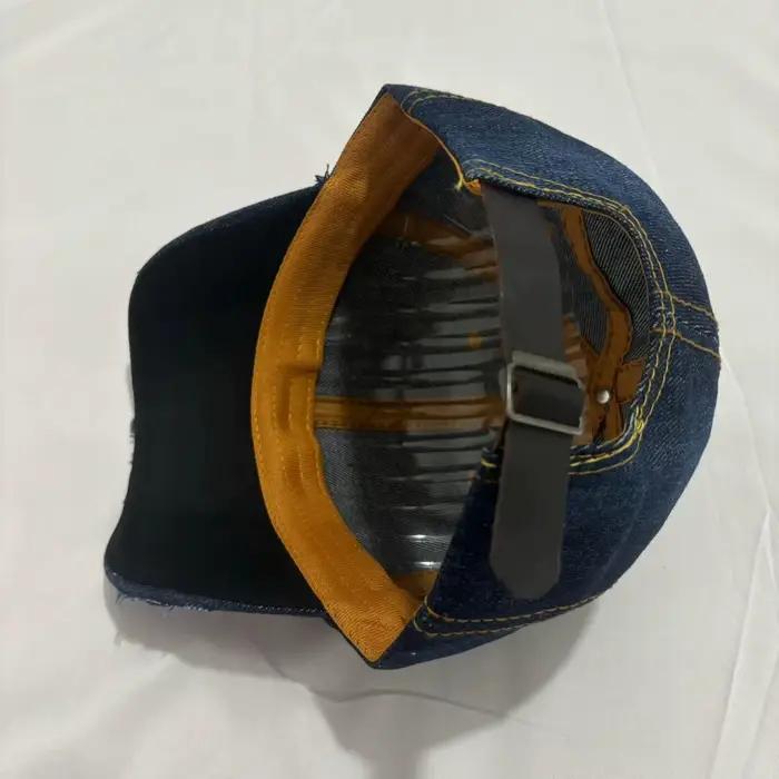 Casquette de Baseball en Denim avec drapeau en strass pour femmes