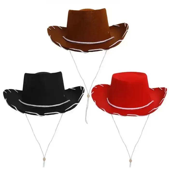 Chapeaux de Cowboy en feutre marron