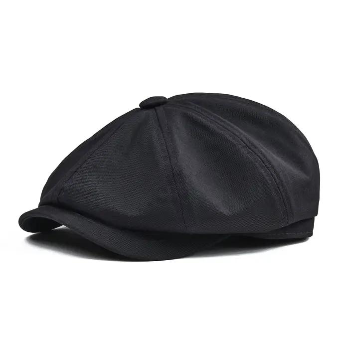 Botvela casquette gavroche hommes sergé coton chapeau boulanger garçon casquettes rétro grand casque grands chapeaux Cabbie pomme béret