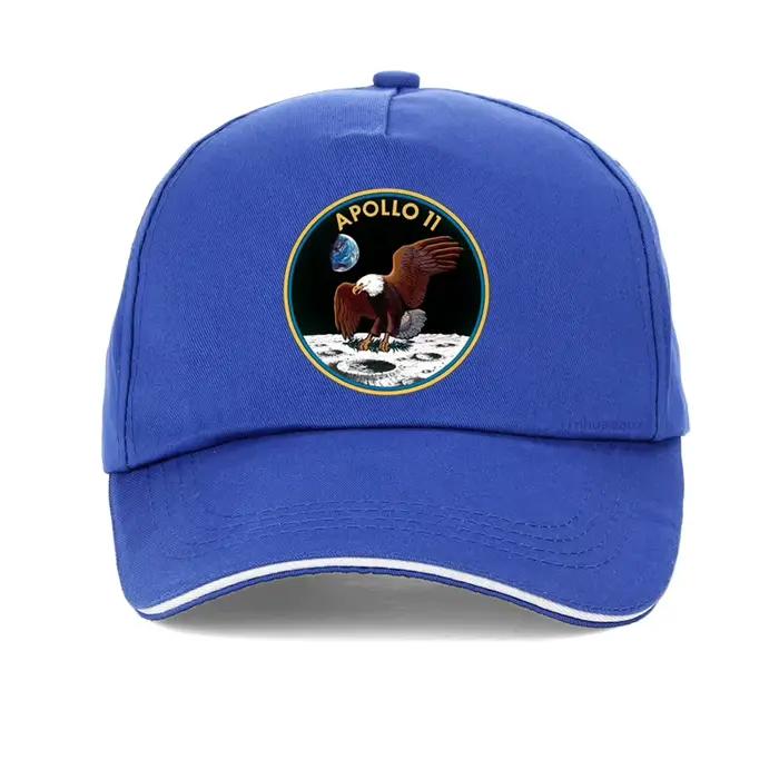 Casquette de baseball unisexe avec impression du 50e anniversaire de l'atterrissage sur la lune de l'Apollo 11 aux