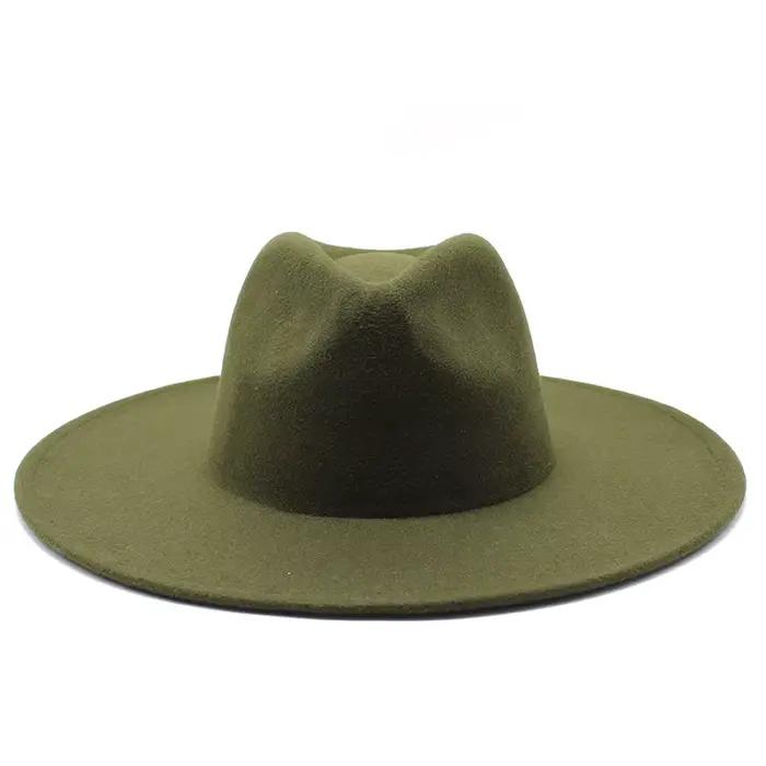 Chapeau Fedora Femme Automne Hiver en Feutre Style Britannique Vintage pour Femmes Occasions Spéciales Église Chapeau Jazz Blanc à Bord Plat Multifonctionnels