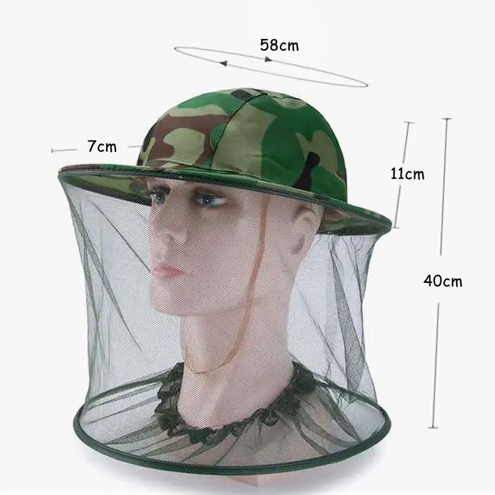 Chapeau anti-moustiques avec filet invisible