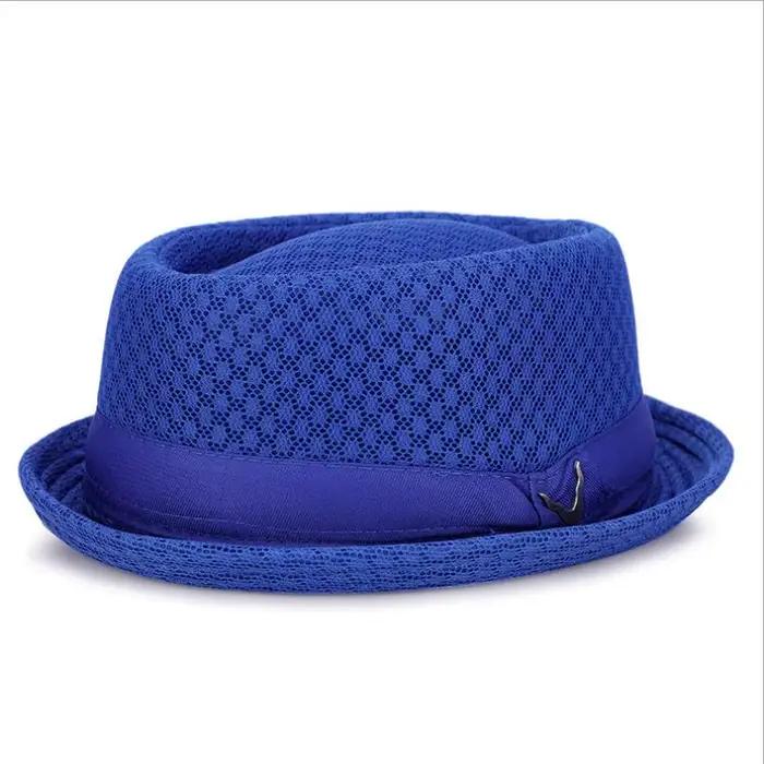 Chapeau de paille plat en maille respirante
