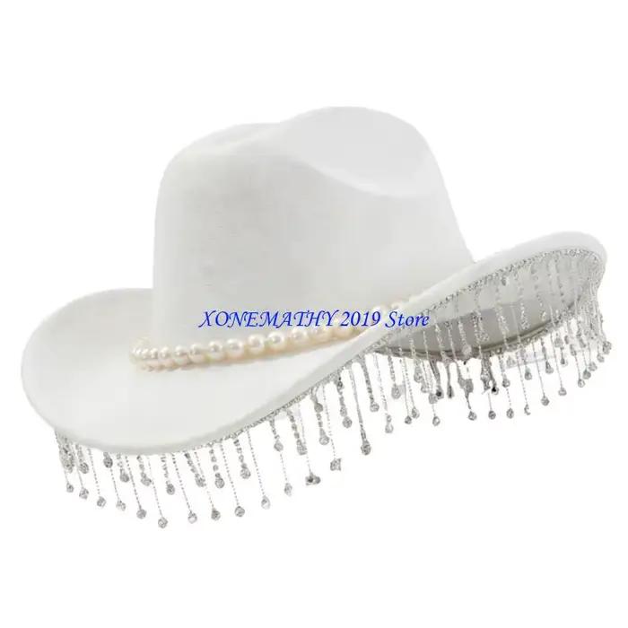 Chapeaux cowboy en laine confortables F42F, accentués pour usage quotidien