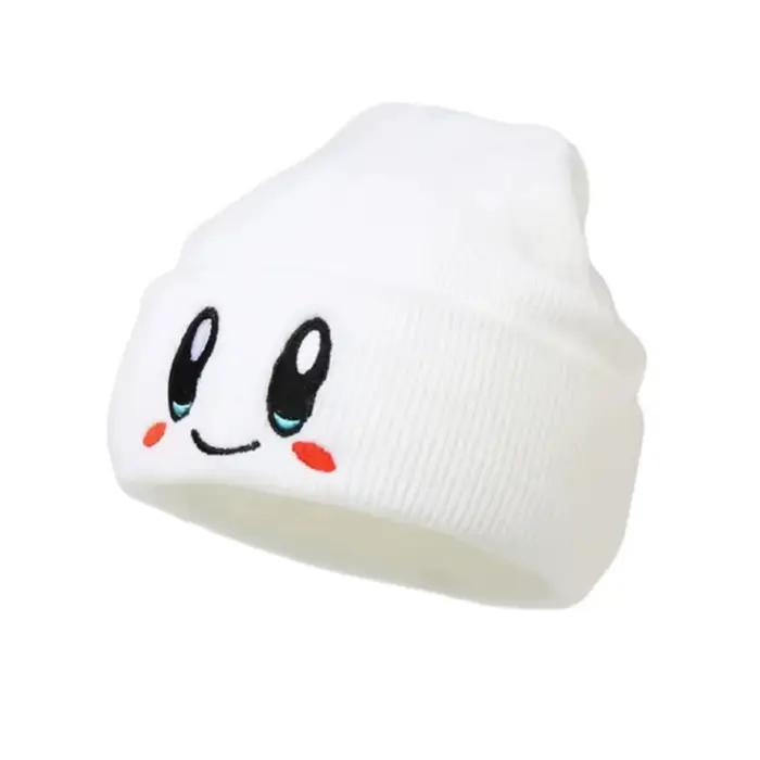 Bonnets élastiques brodés à gros yeux pour femmes