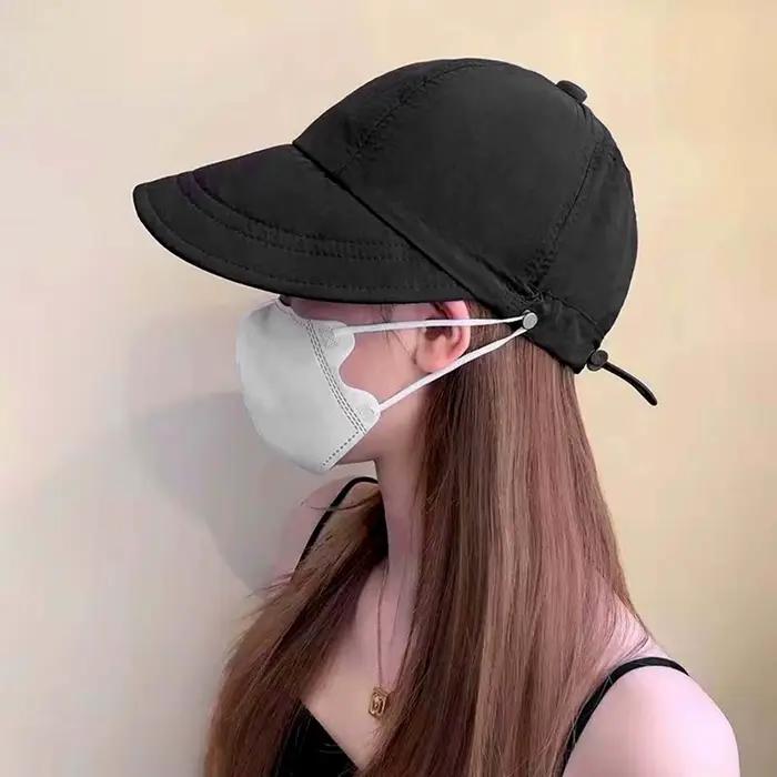 Chapeau de soleil de plage pliable avec cordon de serrage