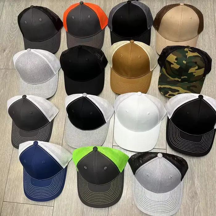 Richardson-Casquettes de baseball en maille vierge pour hommes