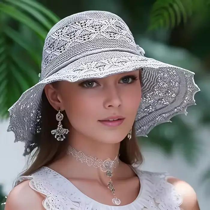 Grand chapeau de paille à large bord pour femme