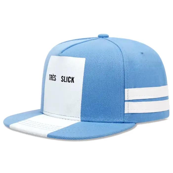Nouveau TRES SLICK rayé bord plat chapeau rue HipHop chapeau de baseball unisexe sportif protection solaire ajustement réglable quatre saisons occasions décontractées