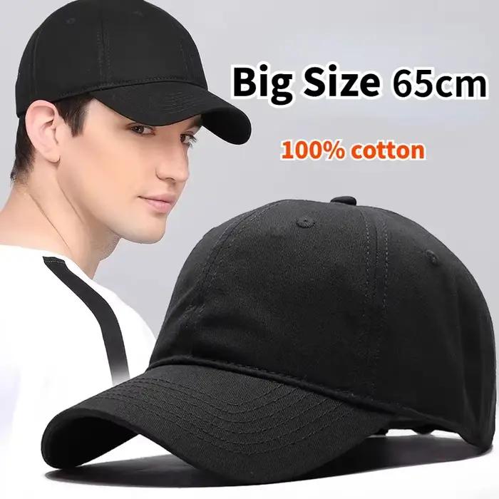 Casquette de baseball XL en coton doux pour hommes, décontractée et protectrice, couleur dark green, adaptée aux quatre saisons, grandes têtes