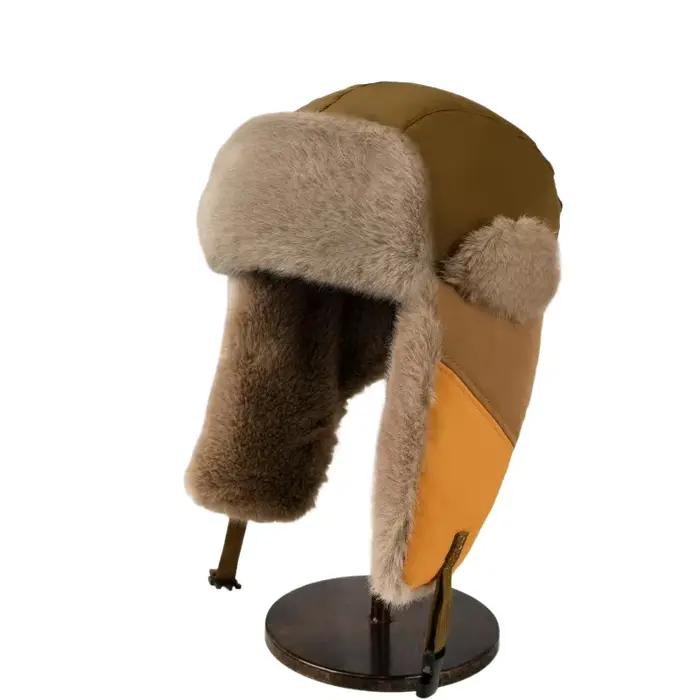 Chapeau de bombardier en polyester pour adultes et enfants, style aviateur, protection hivernale, ski et plein air