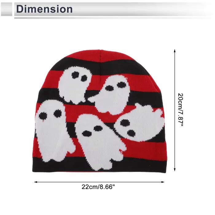 X Autohaux chapeau de cyclisme chaud confortable blanc cinq motifs rouge noir 7.87 "x 8.66" 1 pièce