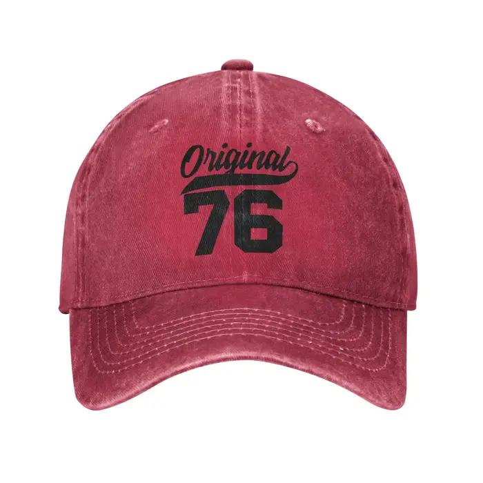 Casquette de baseball unisexe délavée style vintage 1976 pour l'été