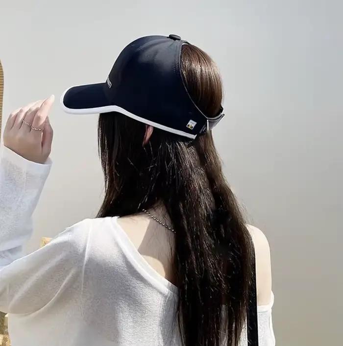 Casquette de baseball pour femme à queue de cheval haute
