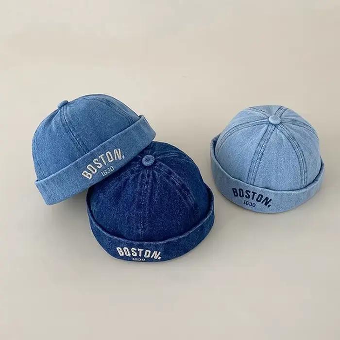 Casquette de melon en Denim coréen pour bébé