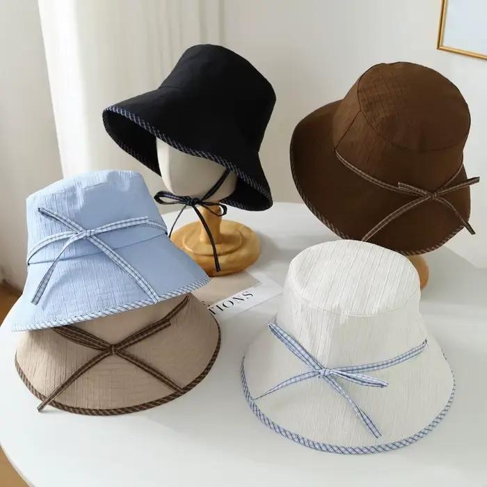 Chapeau à nœud papillon de style japonais pour les sorties printemps-été