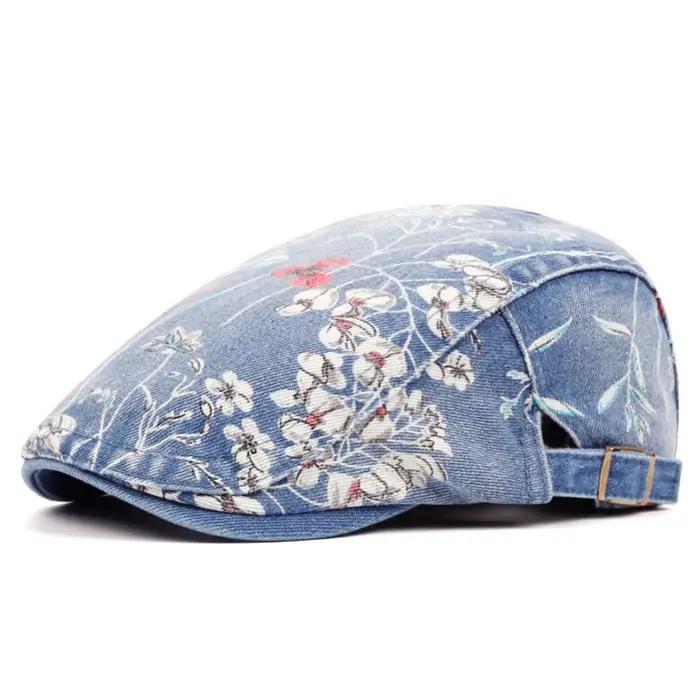 Chapeau de peintre imprimé Floral Vintage pour femmes