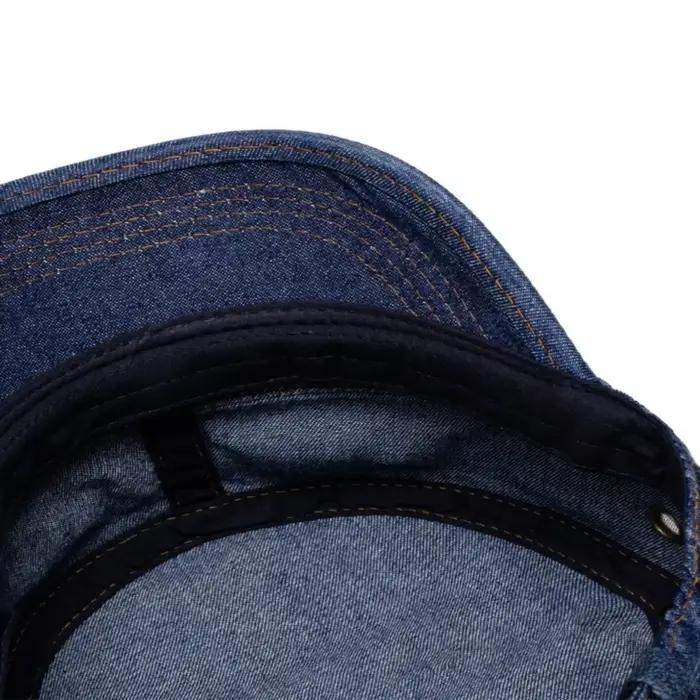 Casquette de baseball décontractée en coton délavé à visière plate