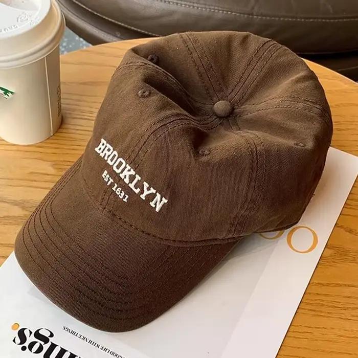 Casquette de Baseball en coton doux avec lettres pour femmes et hommes