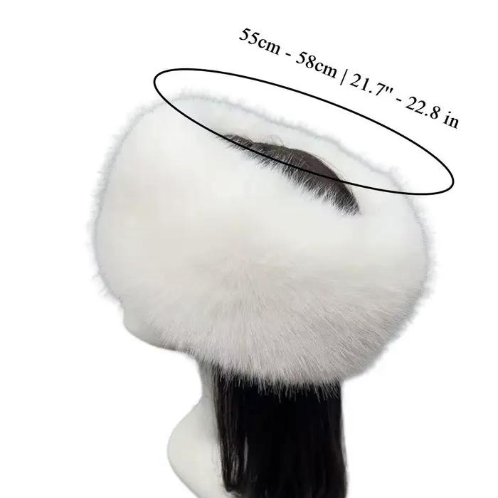 Bandeau en fausse fourrure moelleuse chaleureux et élégant pour femmes, accessoire de cheveux en peluche de luxe, bandeau épais tendance, chaude pour l'hiver, couvre-oreilles coupe-vent pour extérieur, occasion spéciale
