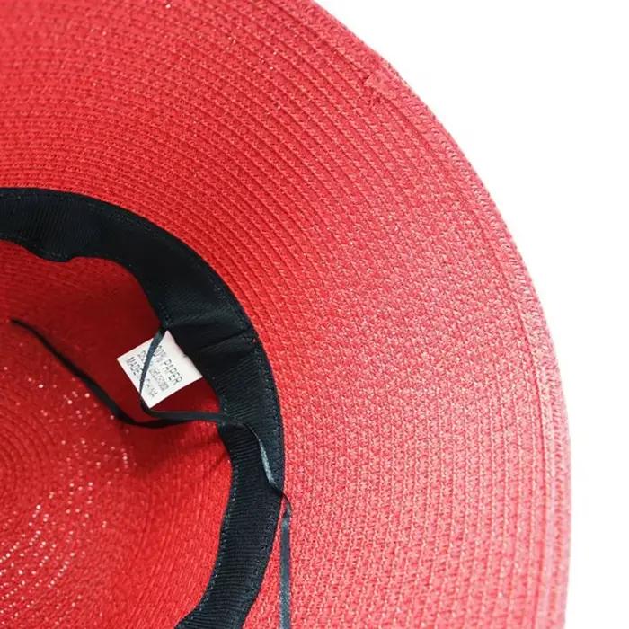 Chapeau de soleil uni tissé style rétro français pour femmes, bord large, protection solaire UPF 50+, ajustement parfait, occasions estivales et printanières