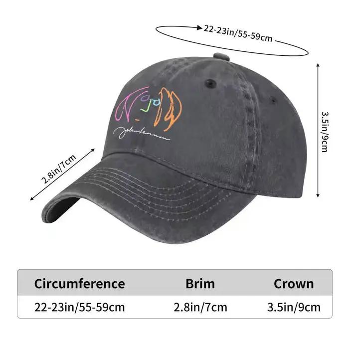 Casquette de baseball pour homme John Lennon avec motif abstrait coloré