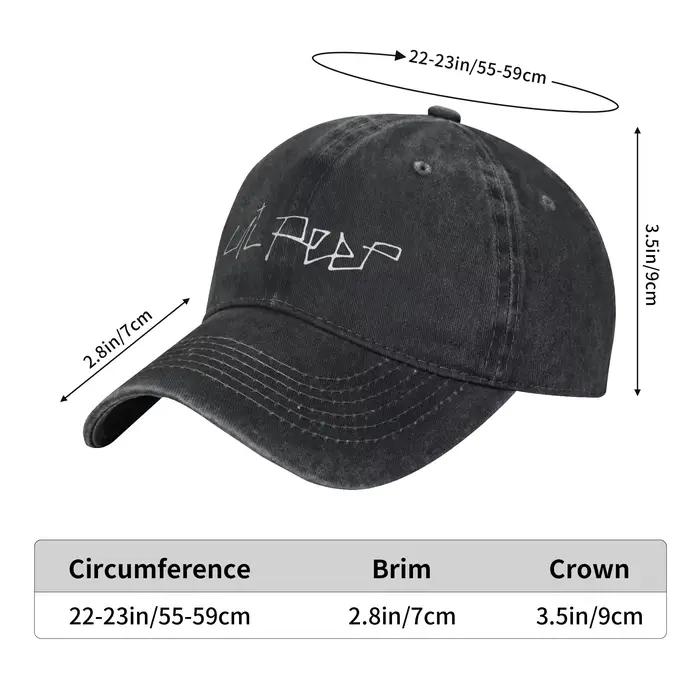 Casquette en tissu denim avec logo Lil Peep