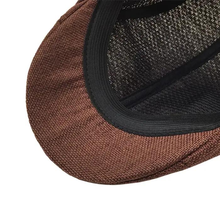 Casquette plate marron Vintage pour hommes