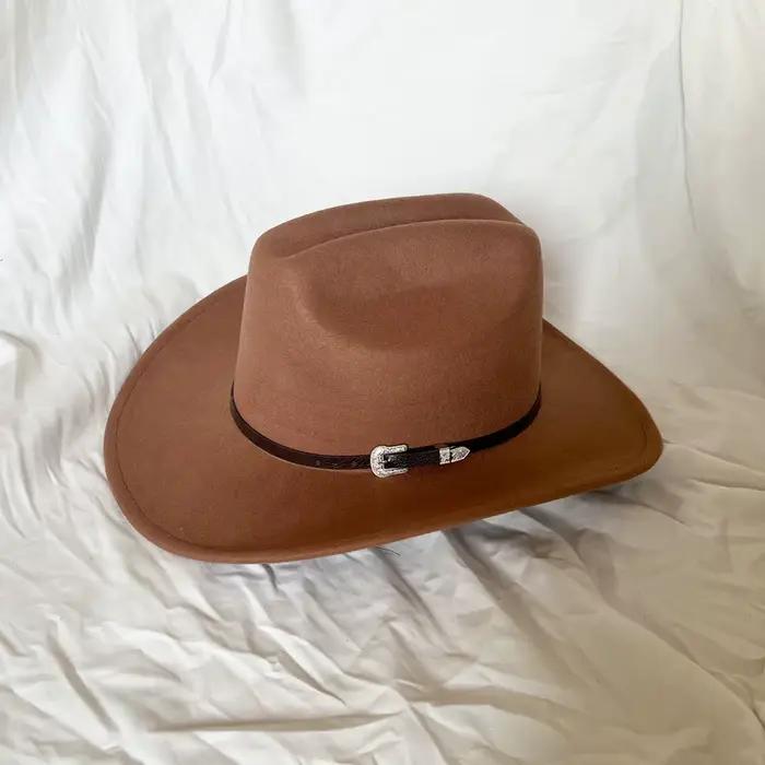 Chapeau de cowboy occidental vintage pour hommes et femmes