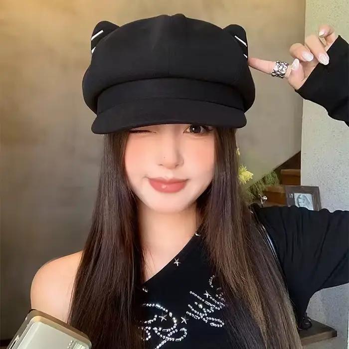 Béret oreilles de chat pour femmes