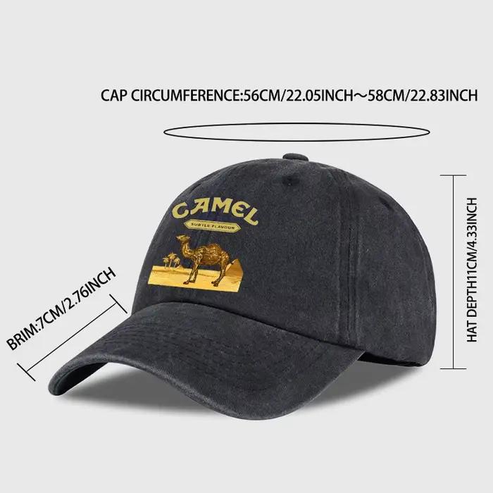 Casquette de baseball vintage avec imprimé scène désertique « Camel »