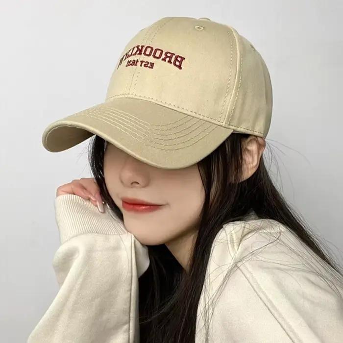 Casquette de Baseball en coton doux avec lettres pour femmes et hommes