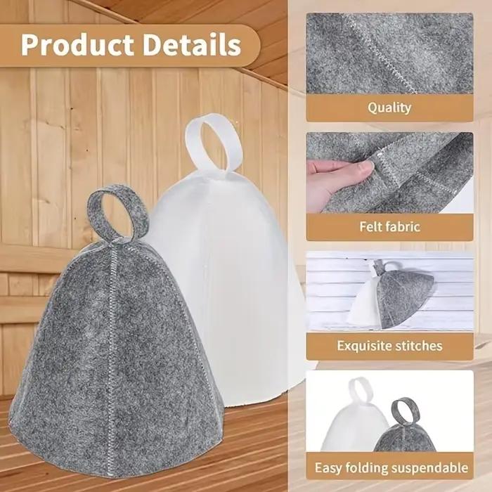 Chapeaux de sauna, casquette de sauna en feutre pour hommes et femmes