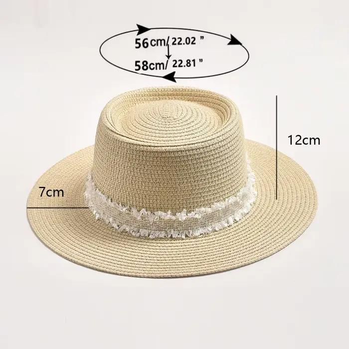 Chapeau de soleil en paille pour femmes